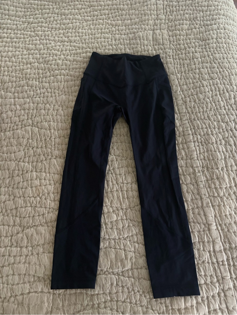 Navy Lululemon 3/4 Leggings